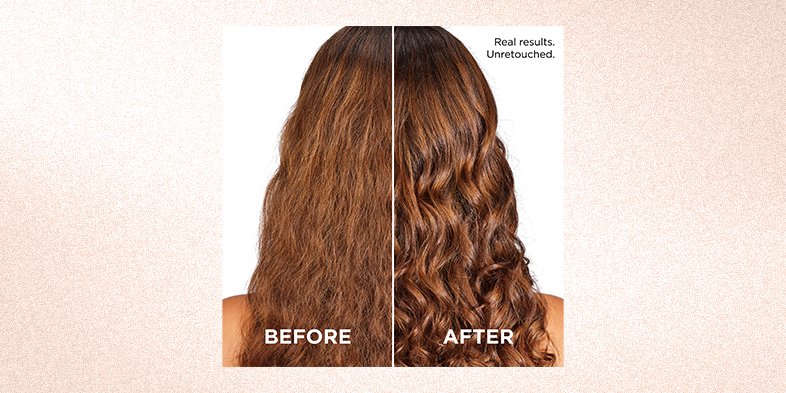 Before-and-after images of hair growth showing results to answer how much does your hair grow in a month.
